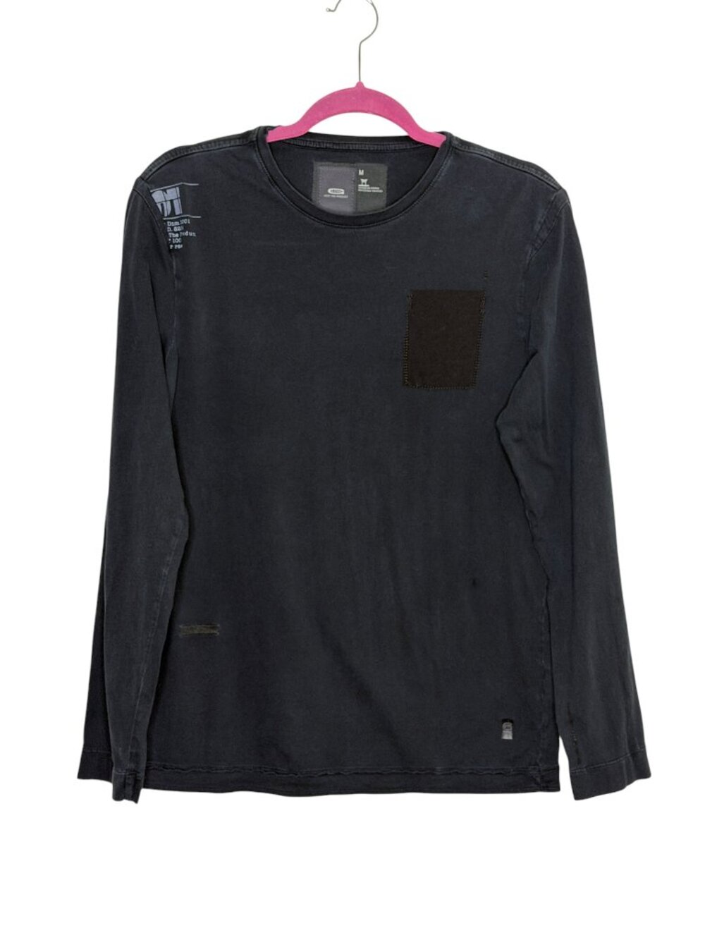 G Star Raw Just The Product T Shirt Top Long Sleeve Men Gray M